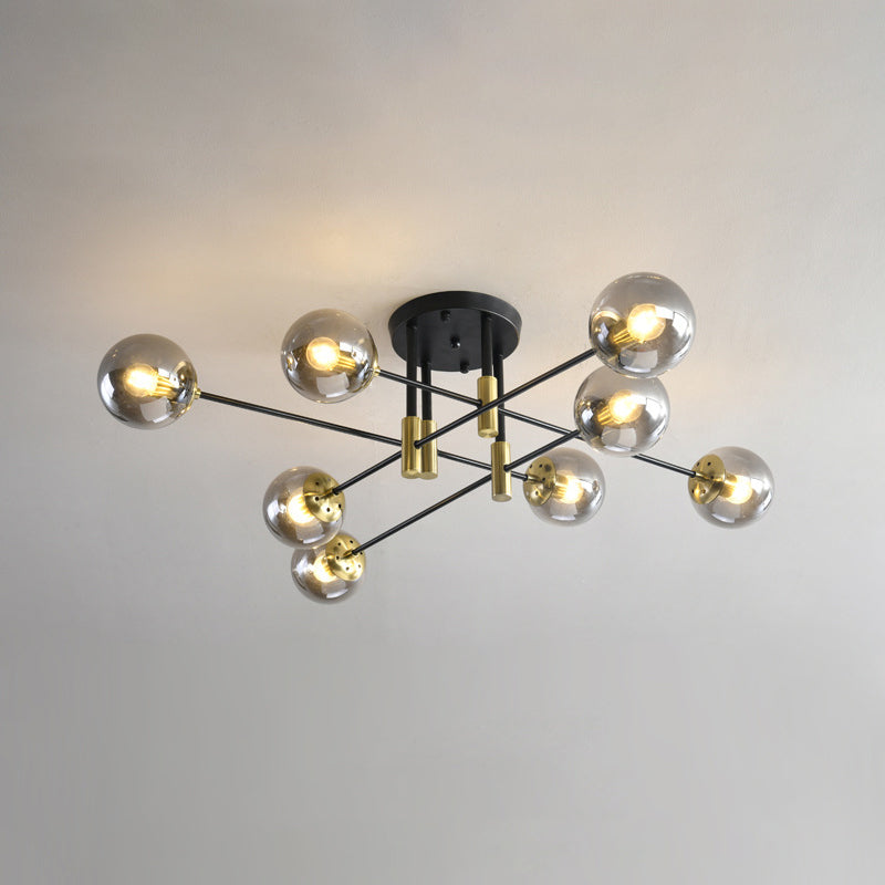 Ball Glass Shade Ceiling Light Modern Bedroom Ceiling Lamp Fixture