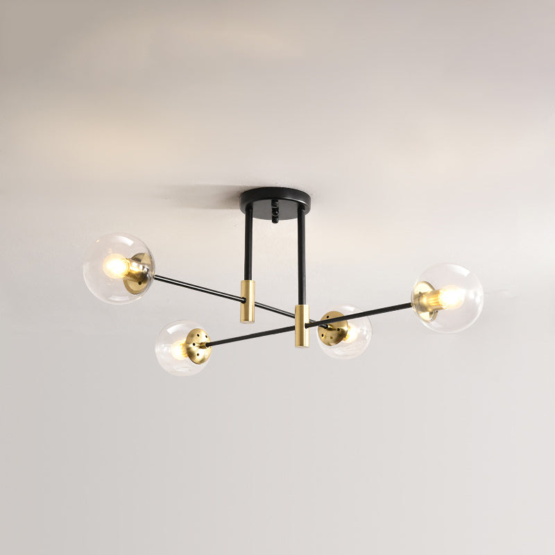 Ball Glass Shade Ceiling Light Modern Bedroom Ceiling Lamp Fixture