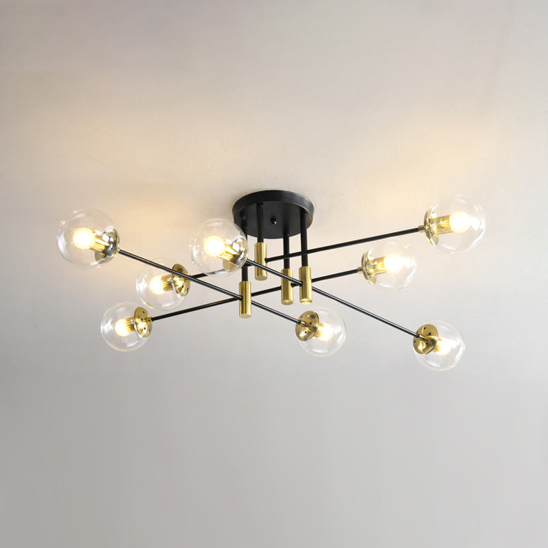 Ball Glass Shade Ceiling Light Modern Bedroom Ceiling Lamp Fixture