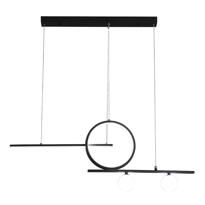 Linear Dining Room Island Light 4-Light Minimalist Hanging Light