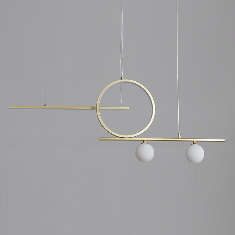 Linear Dining Room Island Light 4-Light Minimalist Hanging Light