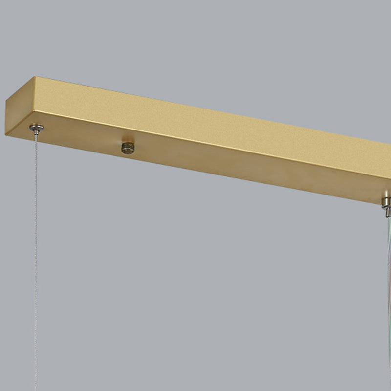 Linear Dining Room Island Light 4-Light Minimalist Hanging Light