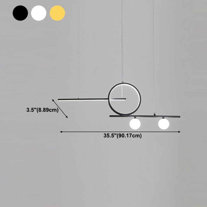 Linear Dining Room Island Light 4-Light Minimalist Hanging Light