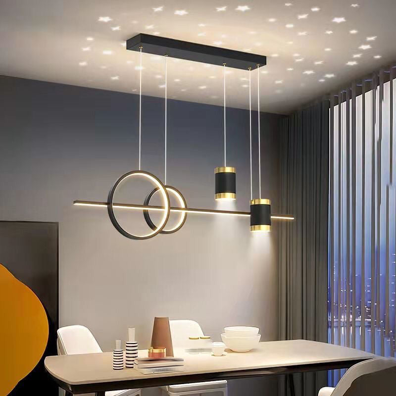 Contemporary Style Linear Shape Island Lighting Ideas Metal Island Pendants