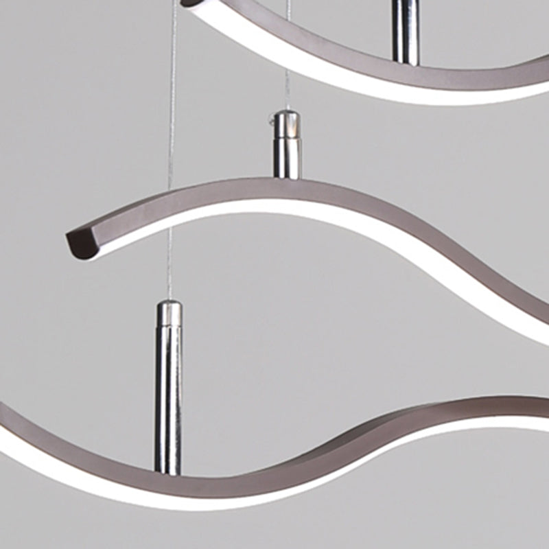 Contemporary Style Linear Shape Island Lighting Ideas Metal 3 Light Island Pendants