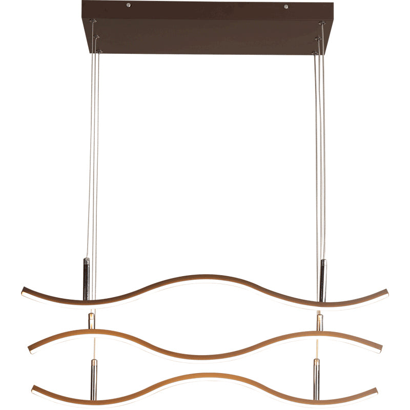 Contemporary Style Linear Shape Island Lighting Ideas Metal 3 Light Island Pendants