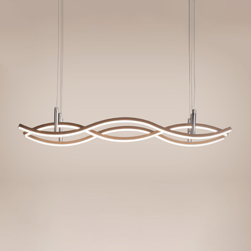 Contemporary Style Linear Shape Island Lighting Ideas Metal 3 Light Island Pendants