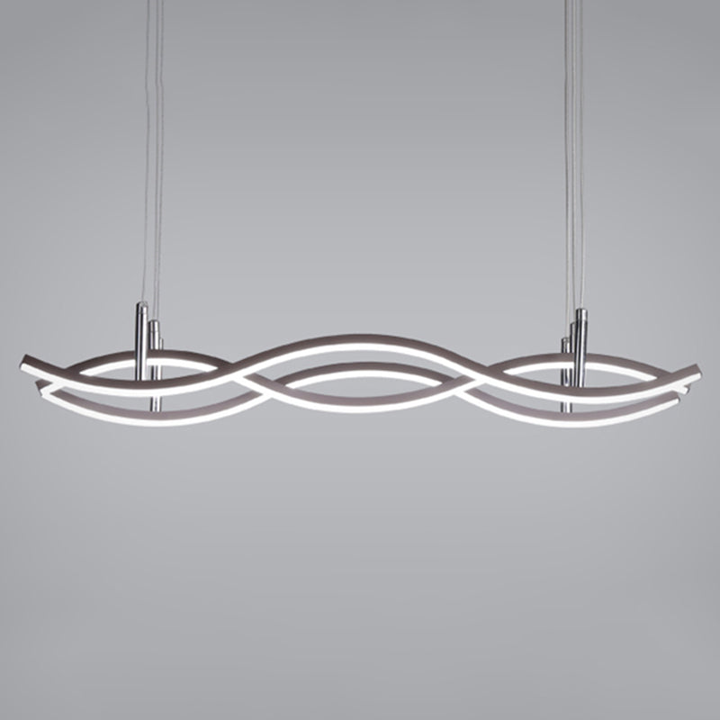 Contemporary Style Linear Shape Island Lighting Ideas Metal 3 Light Island Pendants
