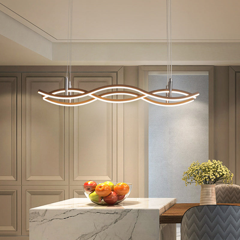 Contemporary Style Linear Shape Island Lighting Ideas Metal 3 Light Island Pendants
