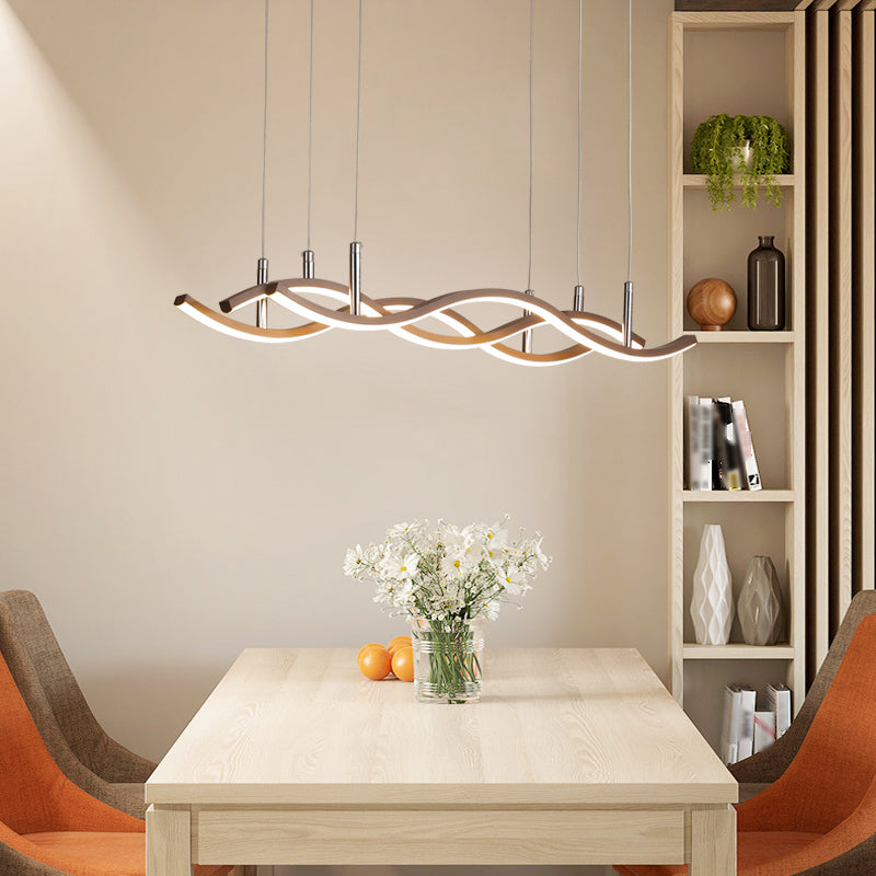 Contemporary Style Linear Shape Island Lighting Ideas Metal 3 Light Island Pendants
