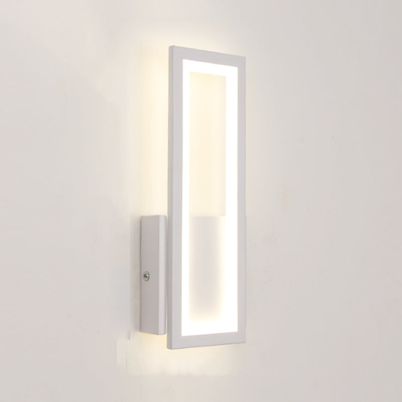 Metal Square Shape Wall Light Modern Style 1 Light Wall Mounted Light Fixture