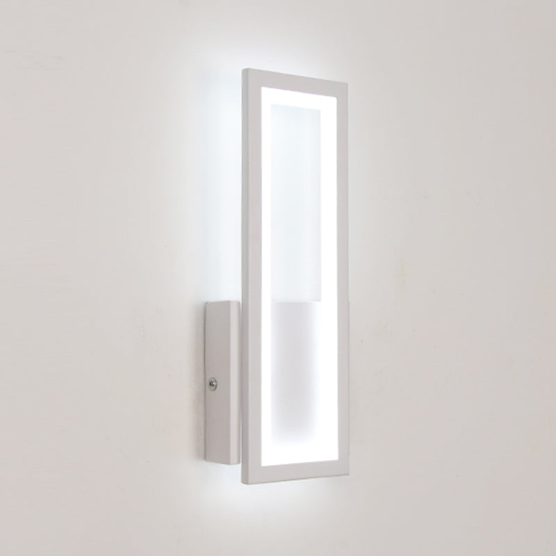 Metal Square Shape Wall Light Modern Style 1 Light Wall Mounted Light Fixture