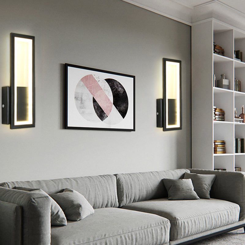 Metal Square Shape Wall Light Modern Style 1 Light Wall Mounted Light Fixture