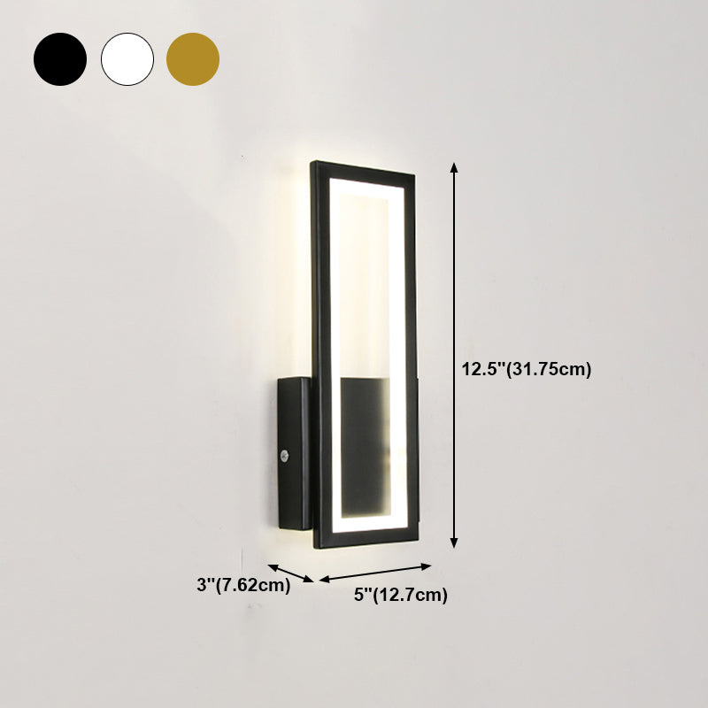 Metal Square Shape Wall Light Modern Style 1 Light Wall Mounted Light Fixture