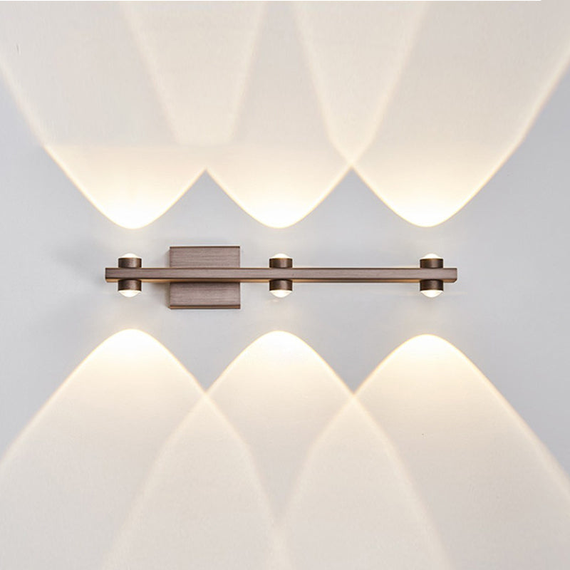 Aluminum Linear Wall Light Fixture Postmodern LED Up Down Wall Sconce