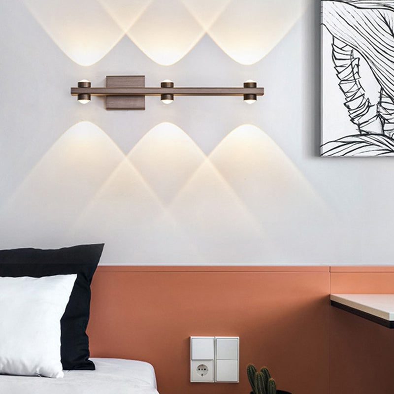 Aluminum Linear Wall Light Fixture Postmodern LED Up Down Wall Sconce