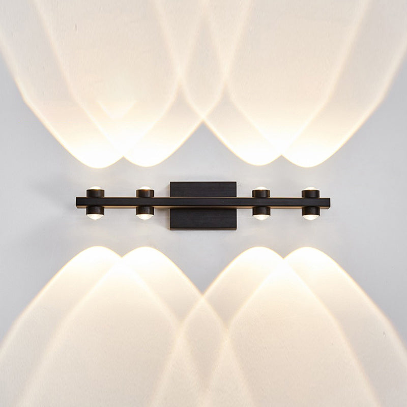 Aluminum Linear Wall Light Fixture Postmodern LED Up Down Wall Sconce