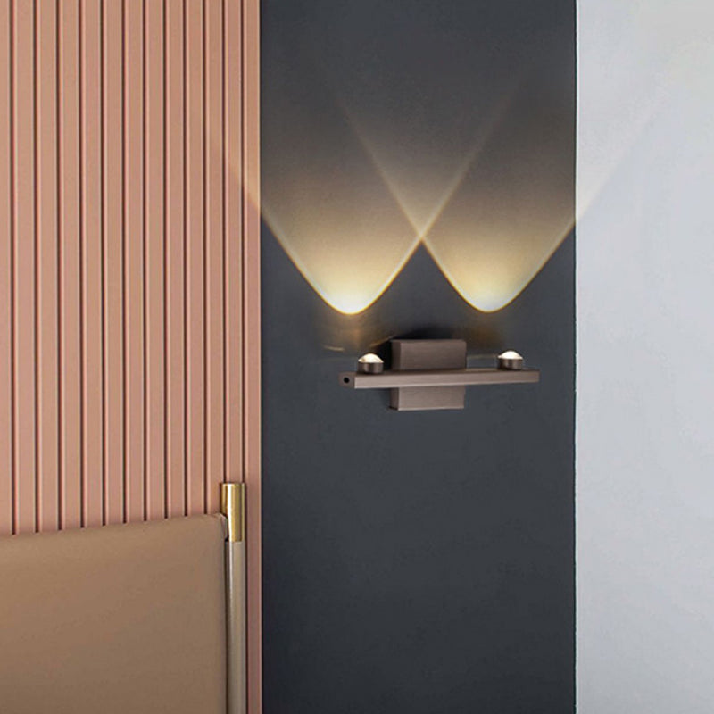 Aluminum Linear Wall Light Fixture Postmodern LED Up Down Wall Sconce