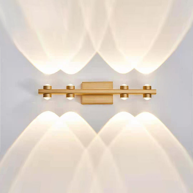 Aluminum Linear Wall Light Fixture Postmodern LED Up Down Wall Sconce