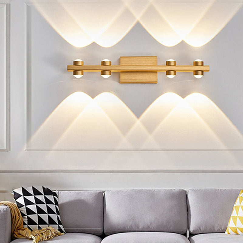 Aluminum Linear Wall Light Fixture Postmodern LED Up Down Wall Sconce