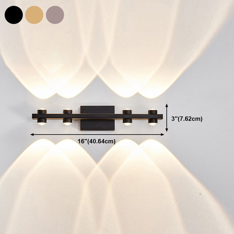 Aluminum Linear Wall Light Fixture Postmodern LED Up Down Wall Sconce