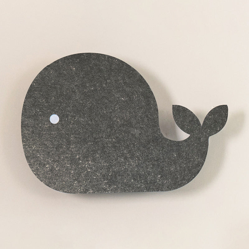 Cartoon Animal LED Sconce Lamp Polyester Children's Bedroom Wall Light Fixture