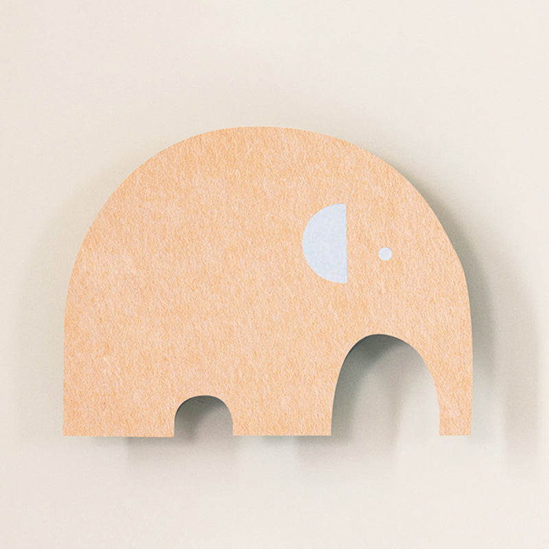 Cartoon Animal LED Sconce Lamp Polyester Children's Bedroom Wall Light Fixture