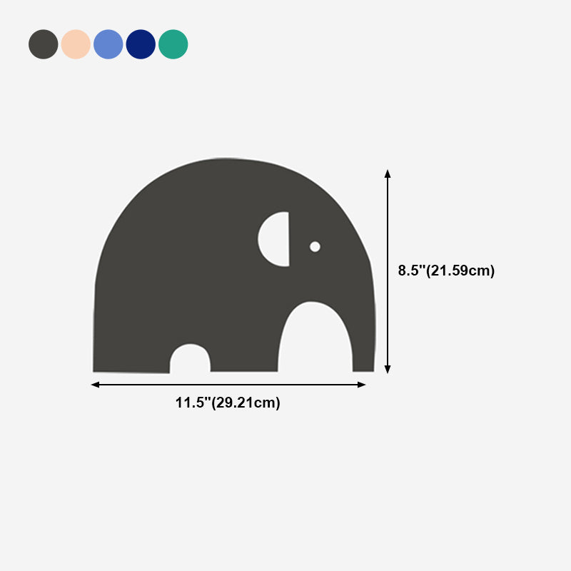 Cartoon Animal LED Sconce Lamp Polyester Children's Bedroom Wall Light Fixture