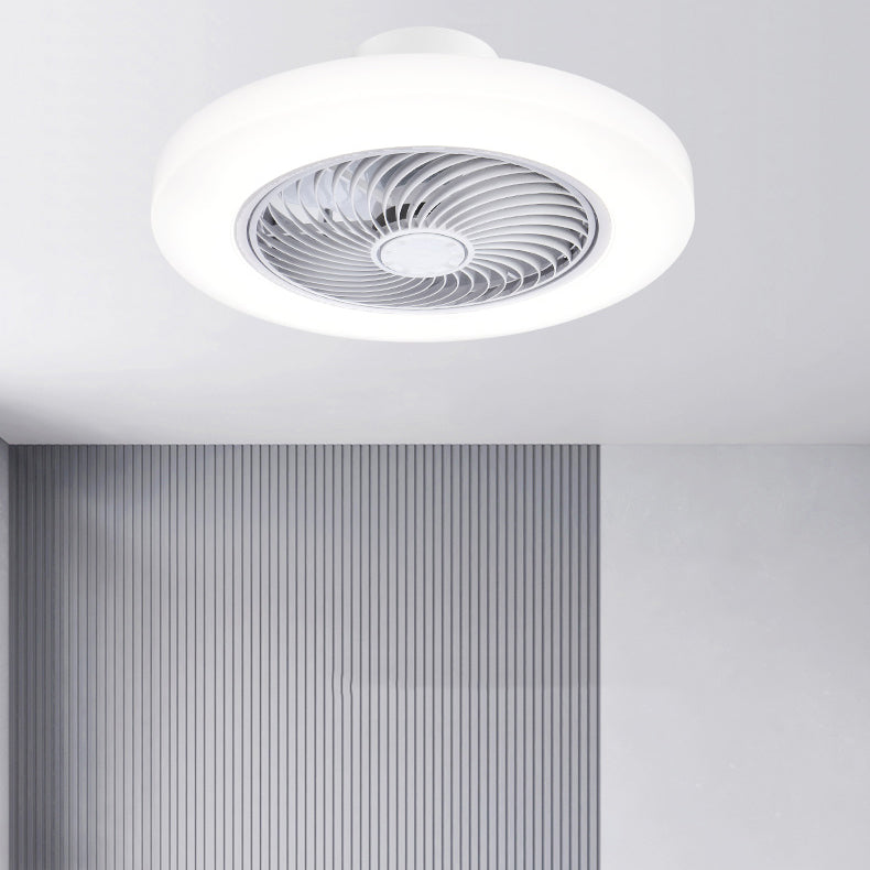 Modern Colorful LED Fan Light Metal 1 Light Flush Mount Light for Living Room