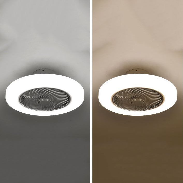 Modern Colorful LED Fan Light Metal 1 Light Flush Mount Light for Living Room