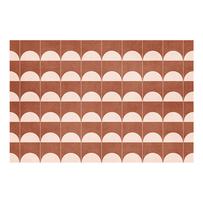 Green Modern Rug Polyester Circle Area Rug Washable Rug for Drawing Room