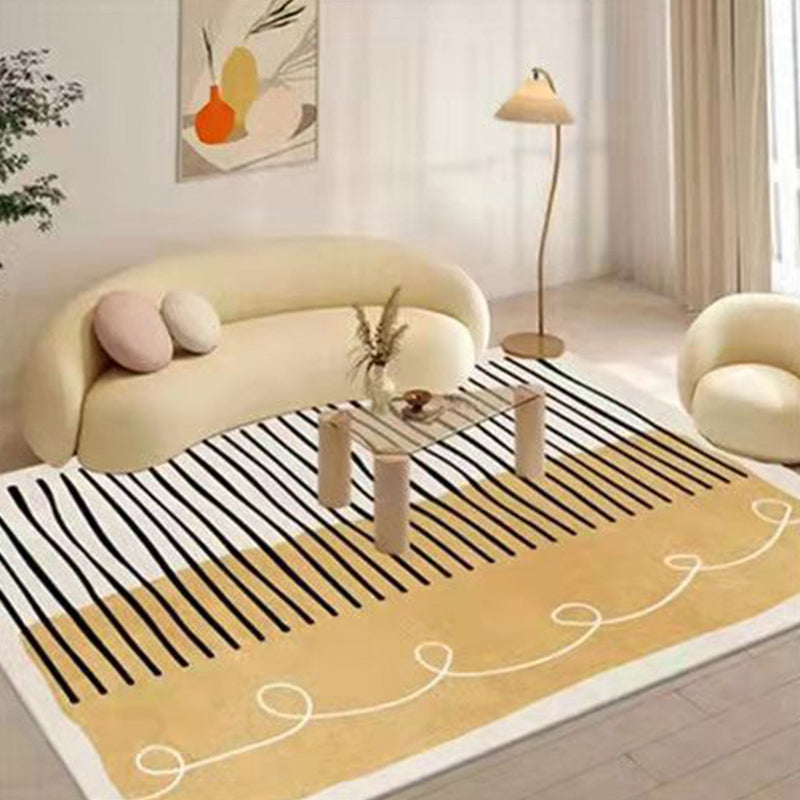 Pink Modern Rug Polyester Leopard Grain Rug Washable Rug for Drawing Room