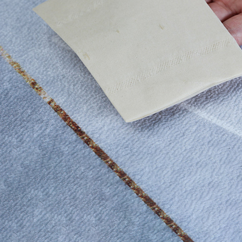 Grey Modern Rug Polyester Striola Area Rug Stain Resistant Rug for Living Room