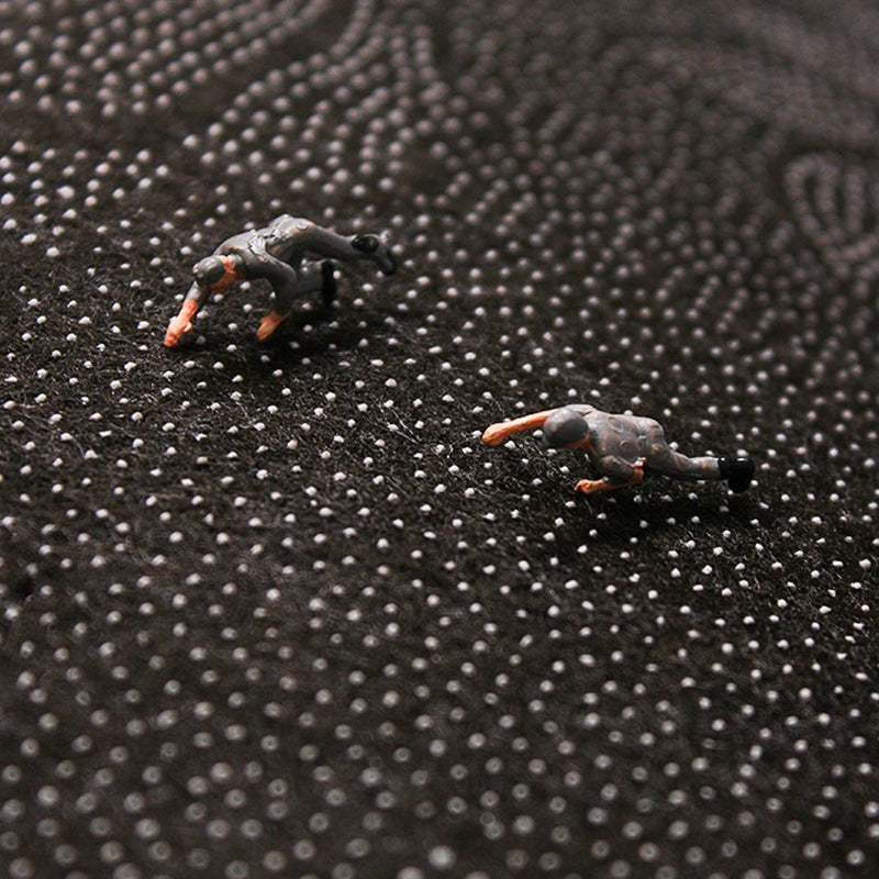 Black Modern Rug Polyester Striped Area Rug Stain Resistant Rug for Living Room