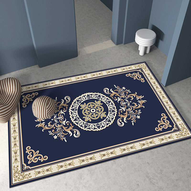 Wine Red 3D Printing Rug Polyester Modern Area Rug Stain Resistant Rug for Living Room