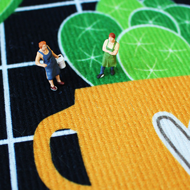 Wine Red 3D Printing Rug Polyester Modern Area Rug Stain Resistant Rug for Living Room