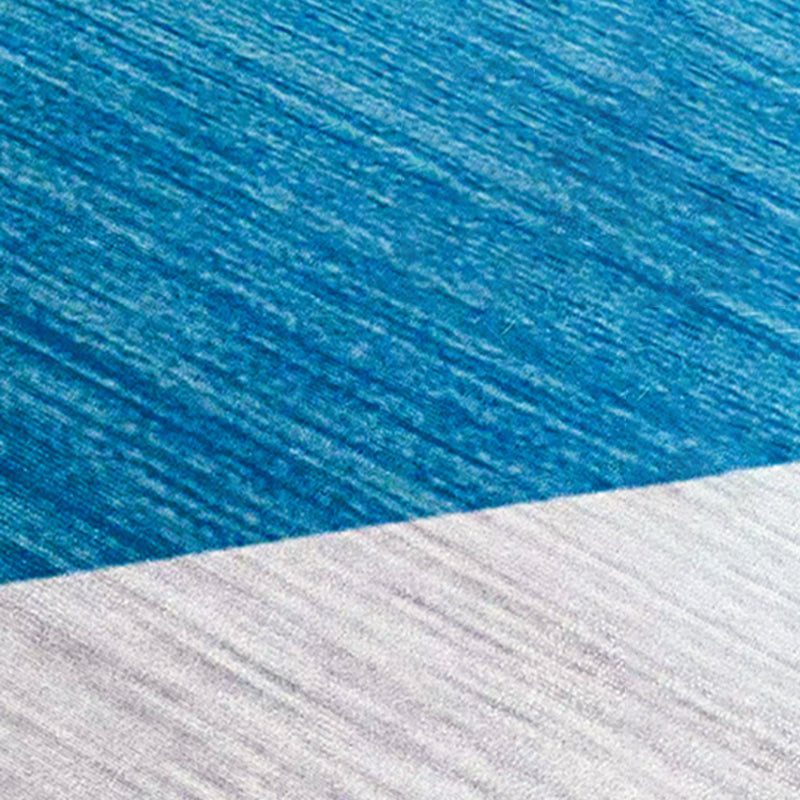 Green Contemporary Rug Polyester Abstract Print Rug Washable Rug for Drawing Room