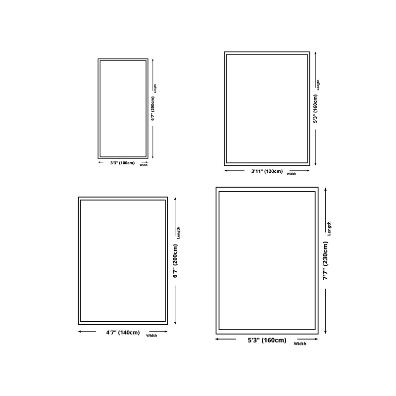 Green Contemporary Rug Polyester Abstract Print Rug Washable Rug for Drawing Room