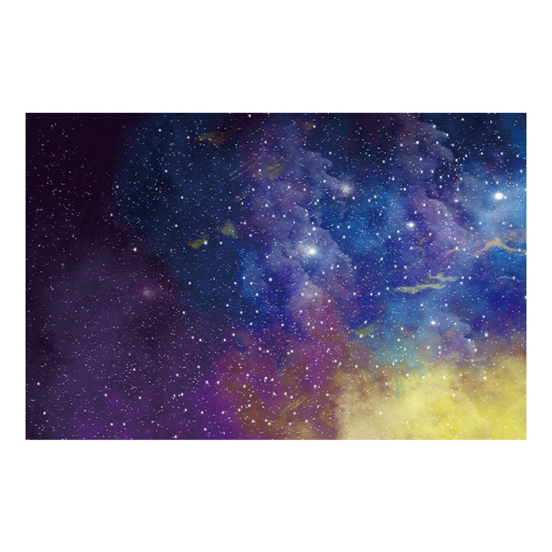 Pink Starry Sky Rug Polyester Modern Area Rug Stain Resistant Rug for Living Room