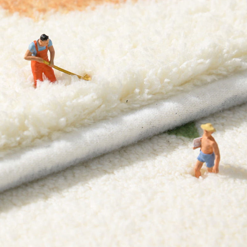 Yeollw Modern Rug Polyester Gradient Rug Washable Rug for Drawing Room