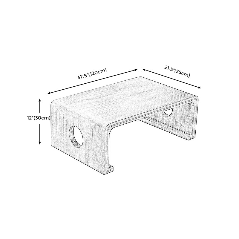 Modern Style Paulownia Rectangular Coffee Table in Walnut/oak/wood