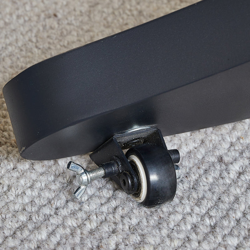 17.7"H Modern Adjustable Metal Cross Base Slate Square Coffee Table on Wheels