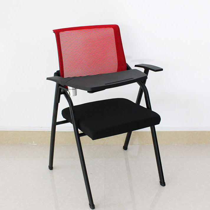 Mid Back Conference Chair Contemporary Upholstered Fixed Arms Chair