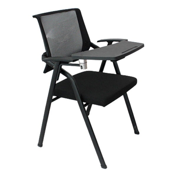 Mid Back Conference Chair Contemporary Upholstered Fixed Arms Chair