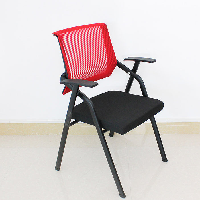 Mid Back Conference Chair Contemporary Upholstered Fixed Arms Chair