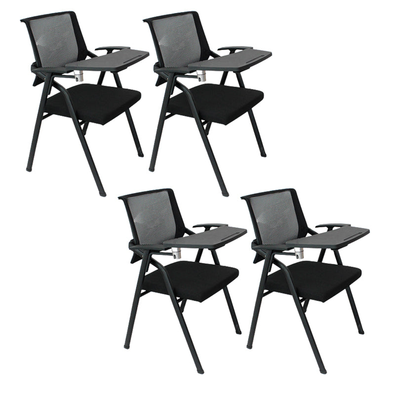 Mid Back Conference Chair Contemporary Upholstered Fixed Arms Chair