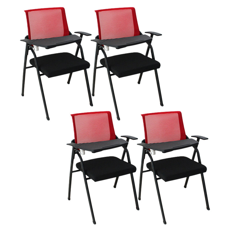 Mid Back Conference Chair Contemporary Upholstered Fixed Arms Chair