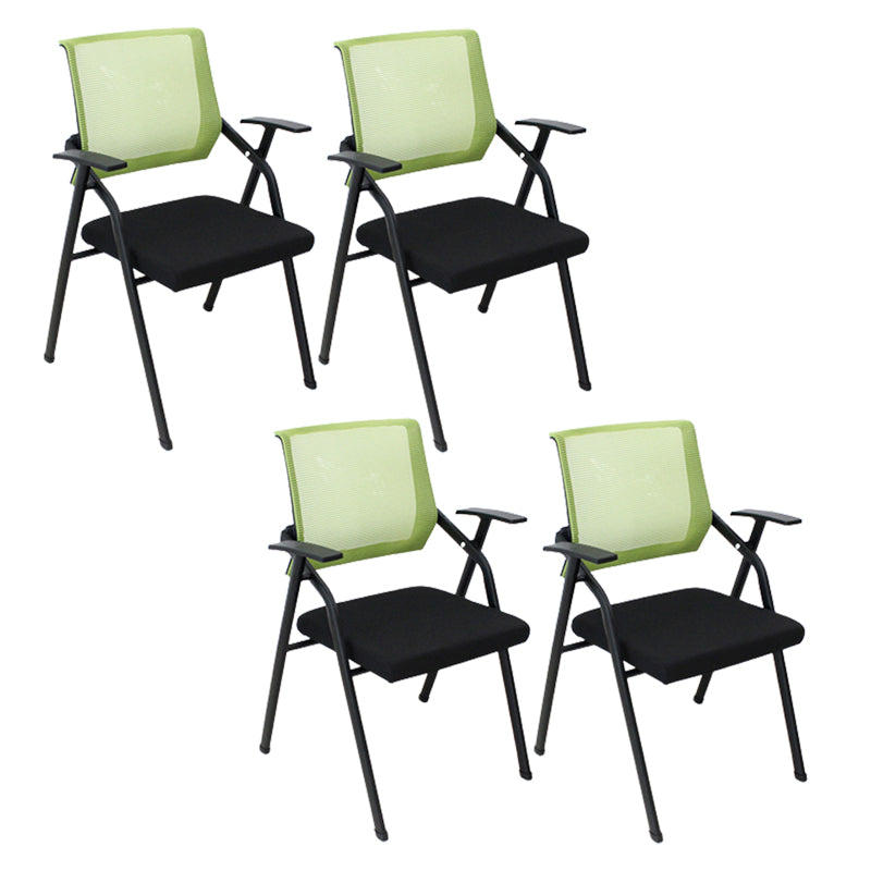 Mid Back Conference Chair Contemporary Upholstered Fixed Arms Chair