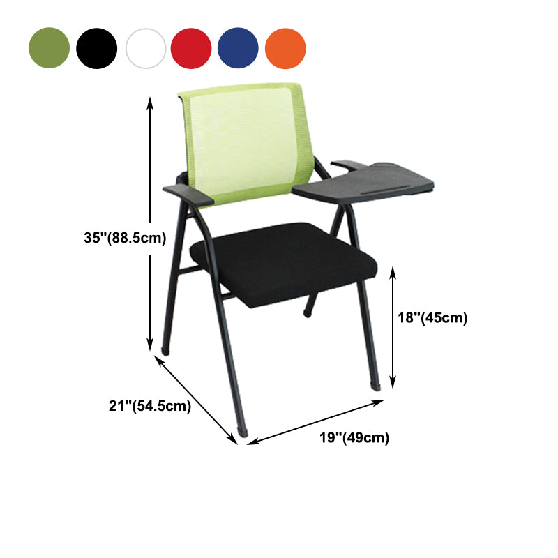 Mid Back Conference Chair Contemporary Upholstered Fixed Arms Chair