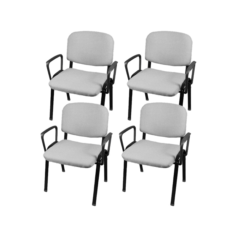 Low-Back Conference Chair Contemporary Upholstered Fixed Arms Chair